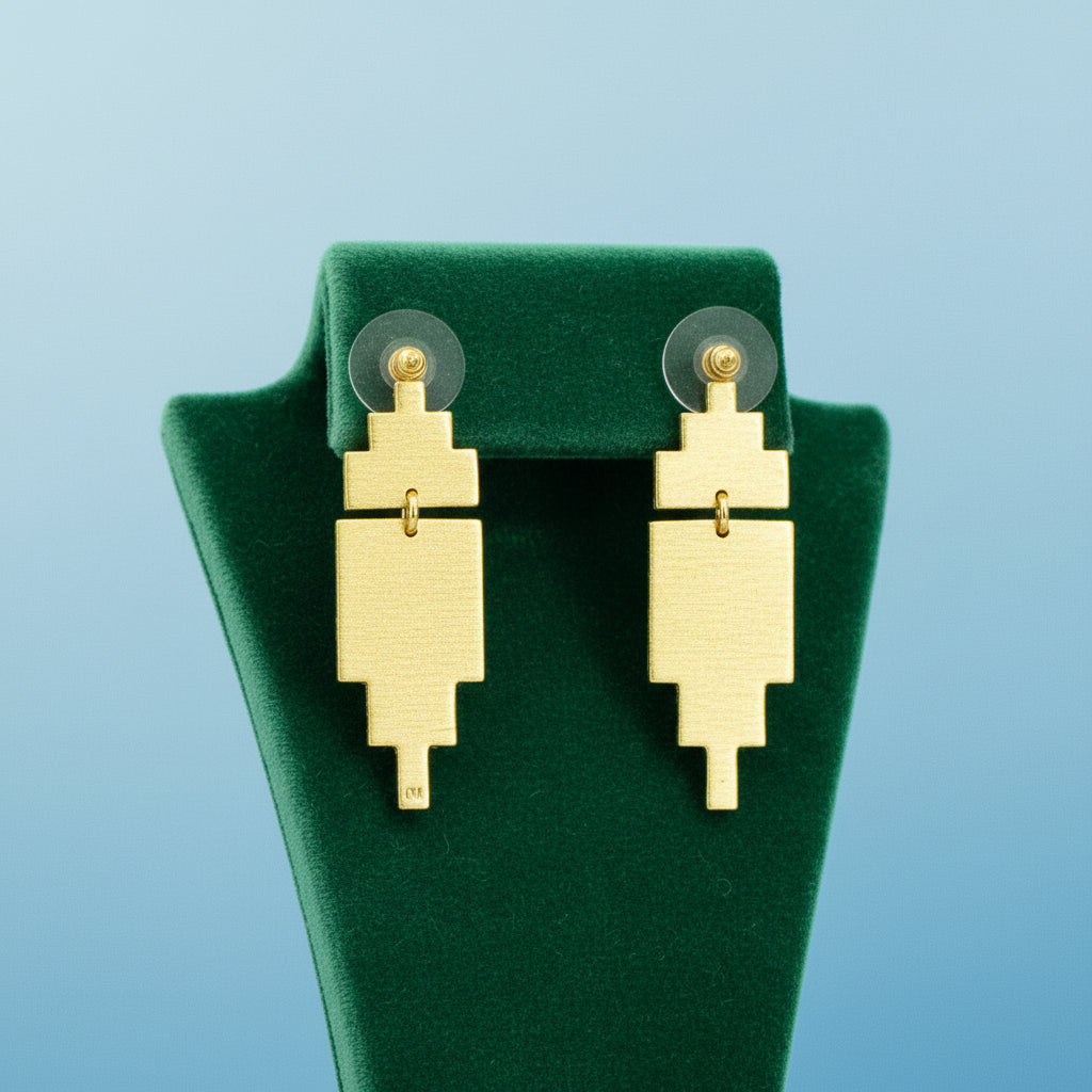 KAVANAGH gold-plated earrings - A design with character